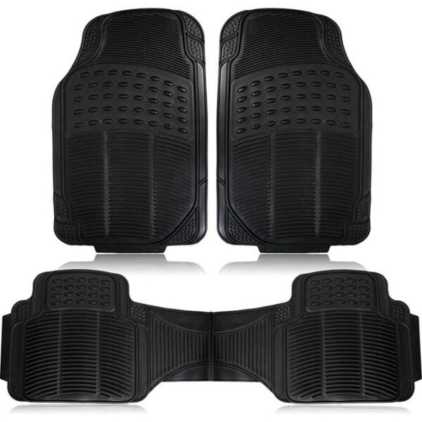 3 pieces 5 Seater Car Rubber Floor Mats- Heavy Duty Rubber Floor Mats